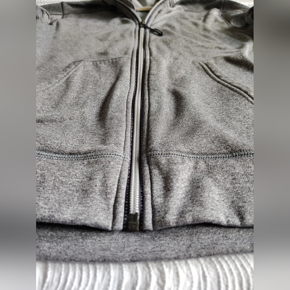 LL Bean Kids' Full-Zip Hoodie Sweatshirt Size Large L 14-16 Gray Fleece Interior - Picture 3 of 17